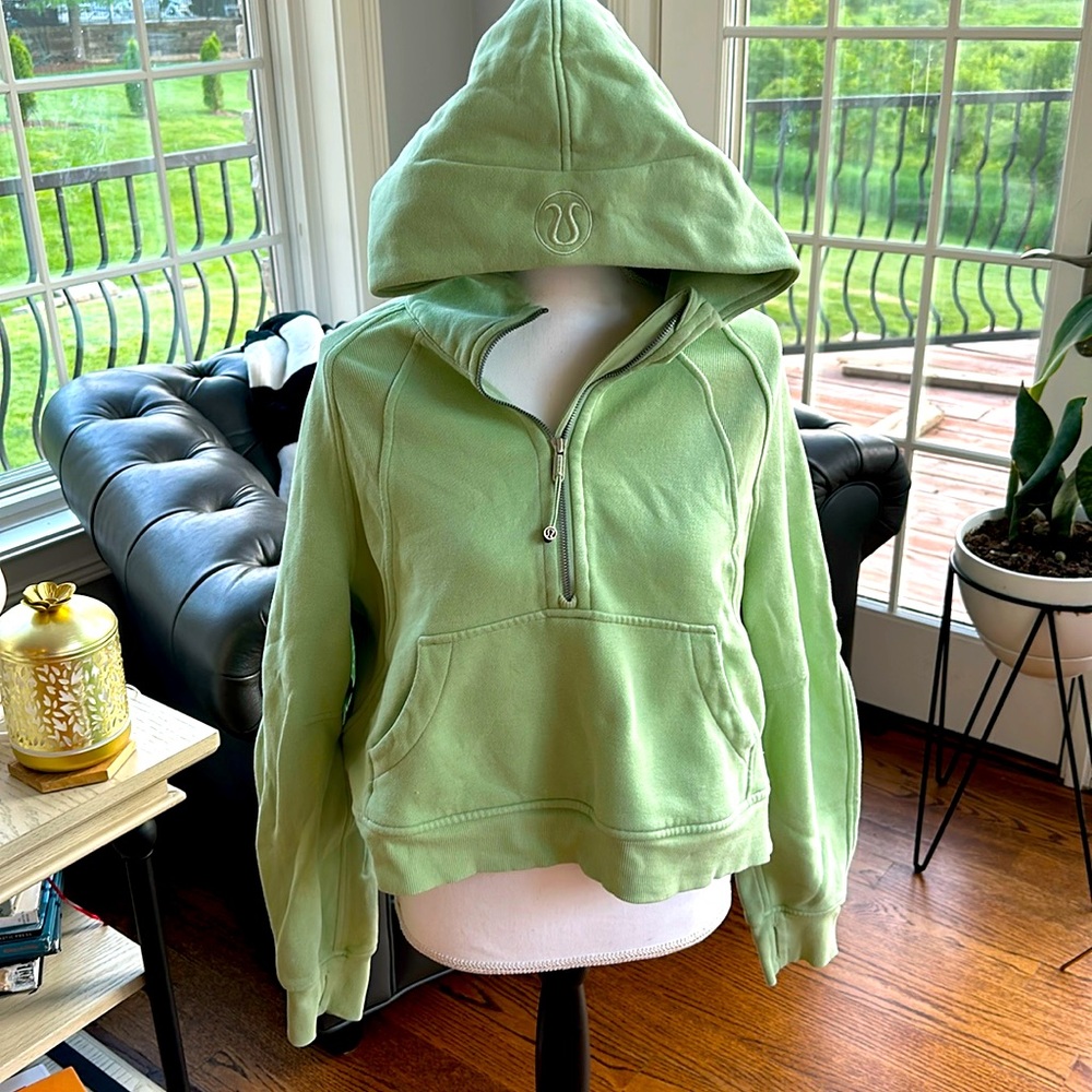 lululemon athletica Light Green Half-Zip Hoodie